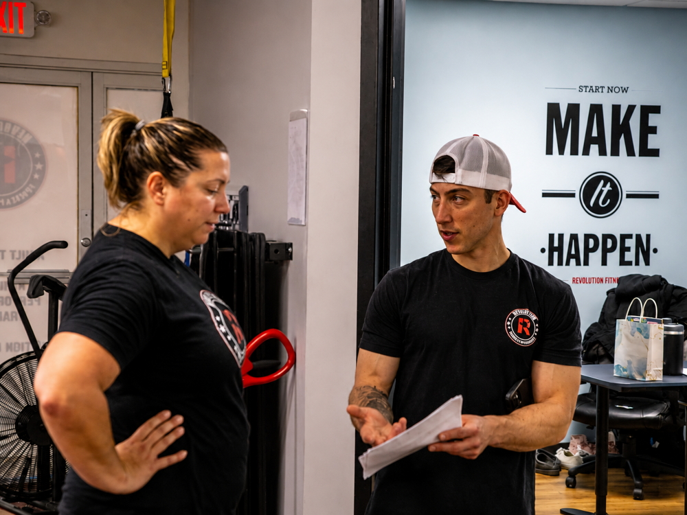 One-on-one personal training at Revolution Fitness